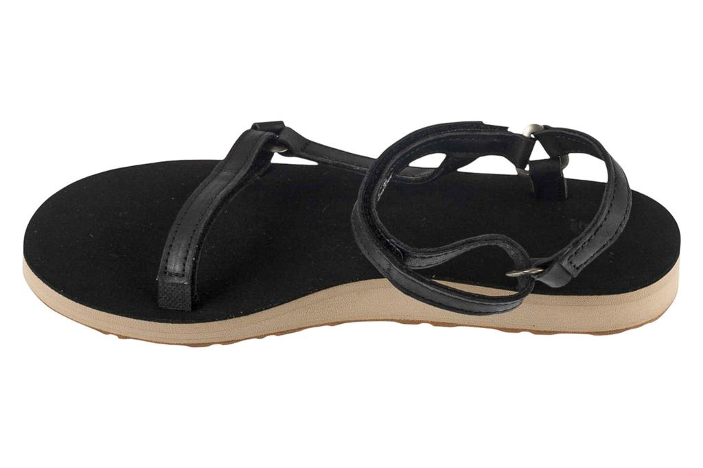 Teva W Original Universal Slim Leather Sandals, Womens Black Sandals