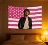 1pc  Pink USA Flag Tapestry Actor Fan Gift Dorm Bedroom Wall Decor