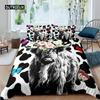 Highland Cow Duvet Cover King Sunflower Black Cattle Bedding Set Microfiber Farm Animal Cow Western Farmhouse Cattle Quilt Cover