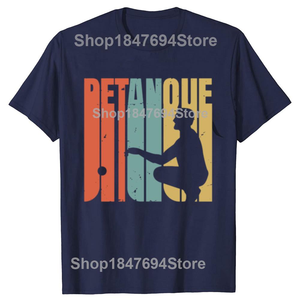 Vintage Retro Petanque Ball Lover Boule Graphic 100 Cotton Tshirt Unisex Fashion Casual Tshirt Loose Oversized Streetwear T Shirt S