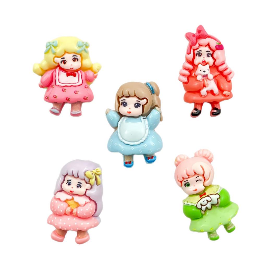 Trendy DIY Resin Girl Charms: Cute Phone Case, Hair Clip, Water Bottle, and Crocs Shoe Accessories