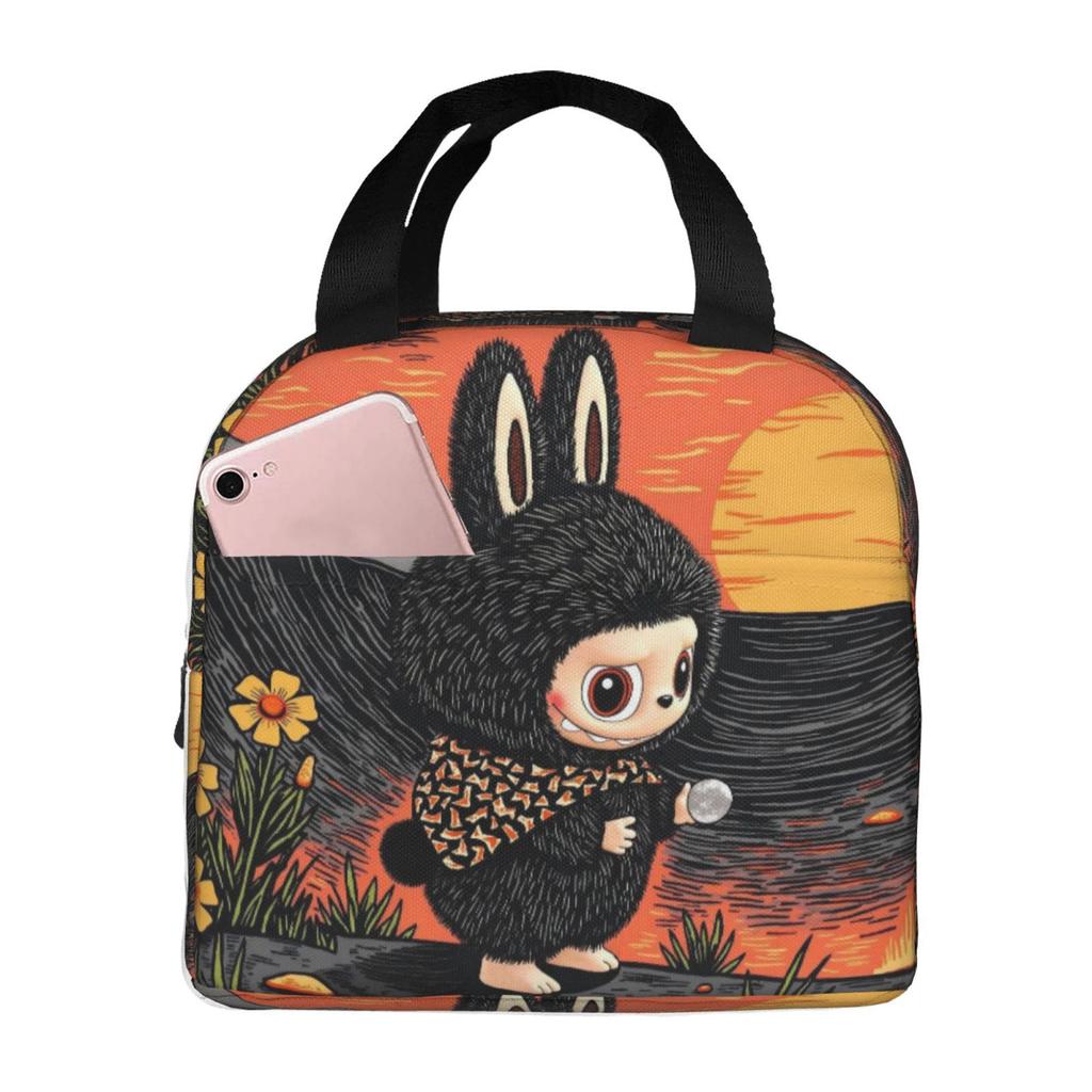 Picnic Bag For Primary And Secondary School Students Lunch Bag Cartoon Animation Printed Thermal Insulation Bag