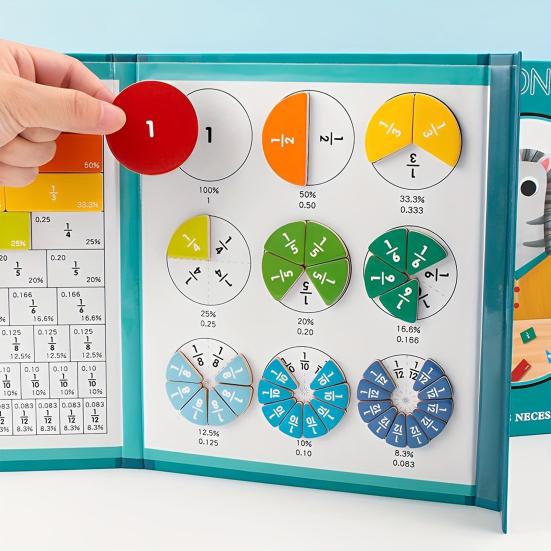 45659 Sets Magnetic Fraction Tiles Circles Percentage Decimal Fraction Learning