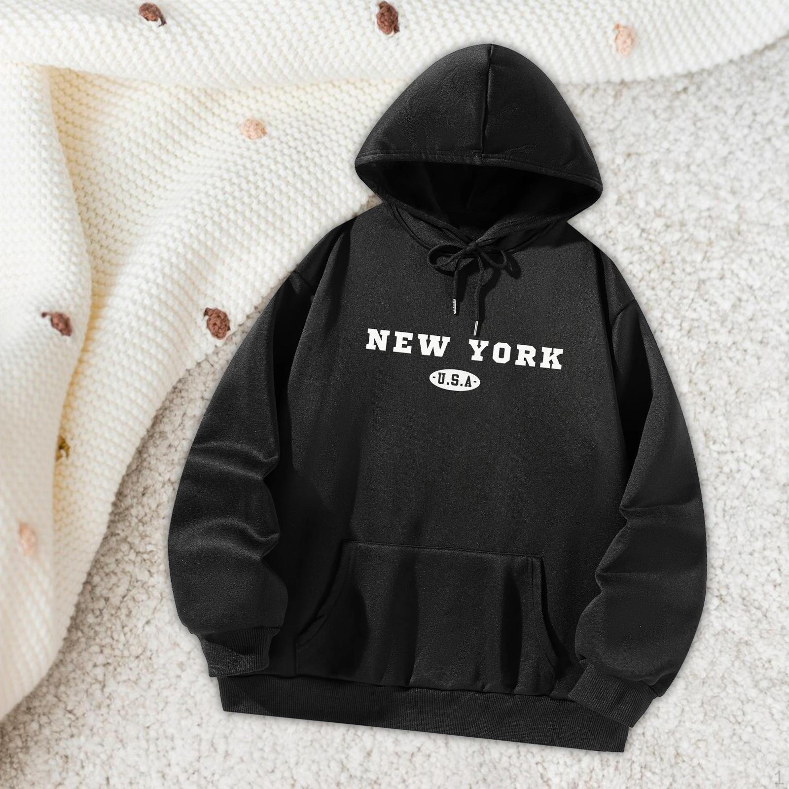 

Толстовка с капюшоном на шнурке, женская толстовка, подарок, модная спортивная одежда, пуловер, осенняя одежда с карманом