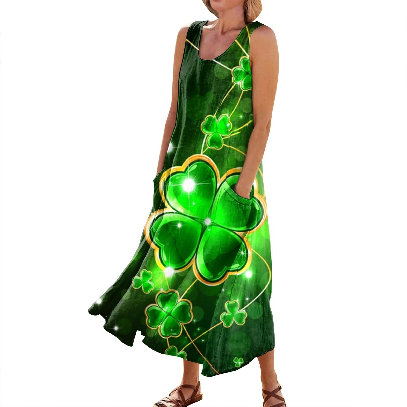 Женская повседневная одежда Comfort St. Карманное платье без рукавов с принтом ко — фото 3