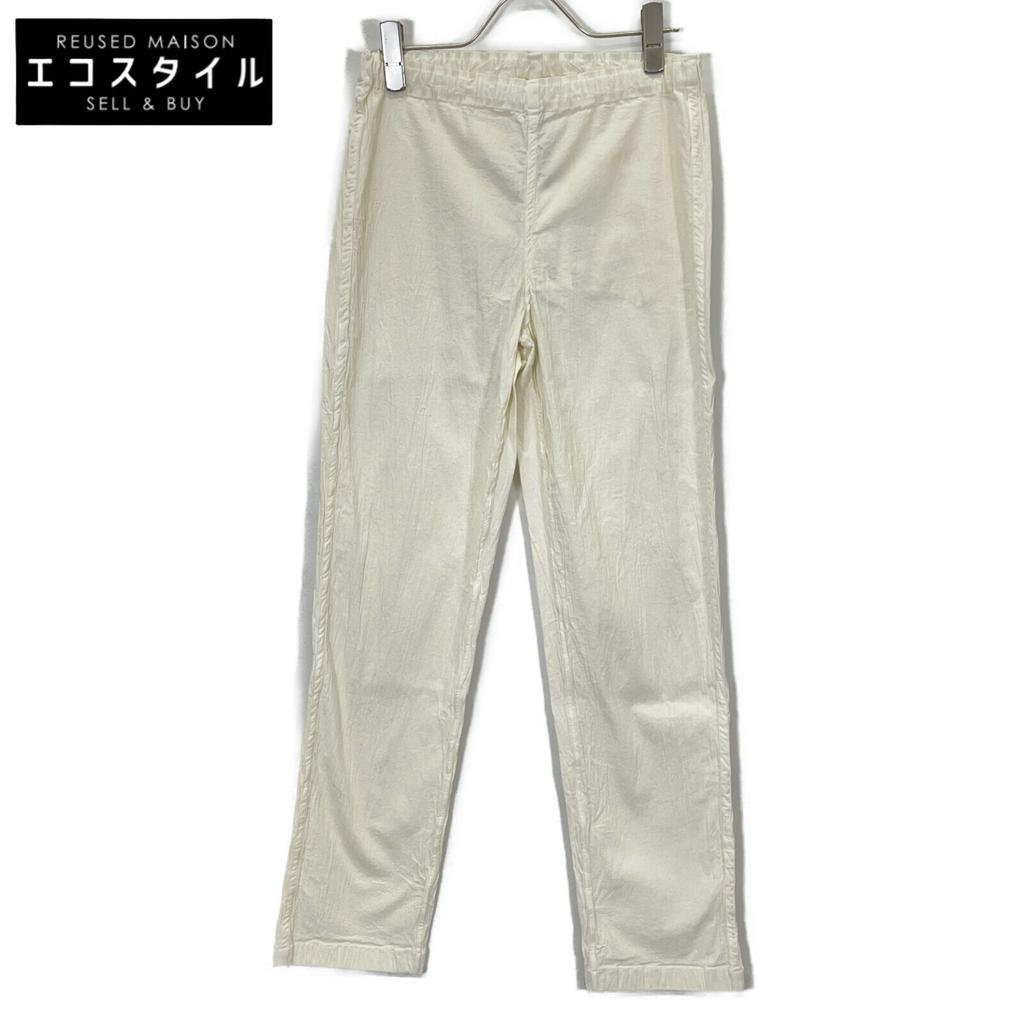 Me MI34-FF412-02 White Cotton Washed Pants Bottoms Not Written whiteUsed