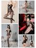 Air Hostess Lingerie Set: Sexy Maid Uniform with Stockings & Fishnet Bodysuit