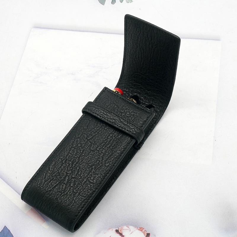 WANCHER high luxury oil edge technology leather head layer cowhide fountain pen protective sleeve pen case stationery box pen ho