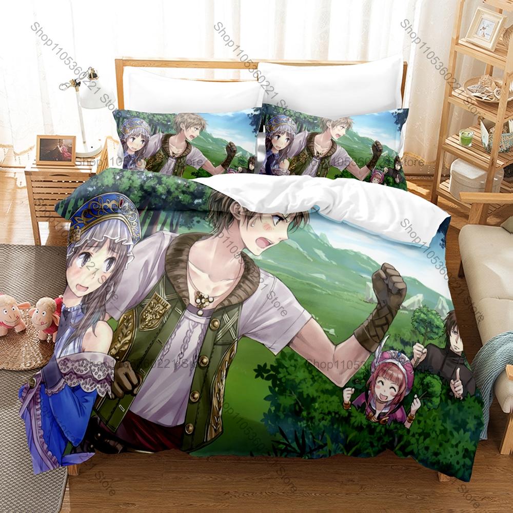 Atelier Totori The Adventurer of Arland Duvet Cover + 2 Pillowcases Alchemist Game Polyester Gamer Bedroom Decor