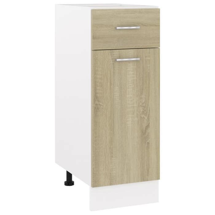 VidaXL Armoire à tiroirs inférieure "Lyon" Chêne Sonoma 30 x 46 x 81,5 cm Bois d'ingénierie 801207