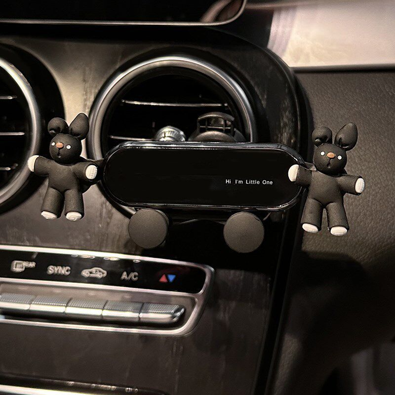

Cute Car Phone Holder for Navigation, Dedicated Car Mount, Female Air Vent Phone Holder Chao Xiaotu-Mirror Stand