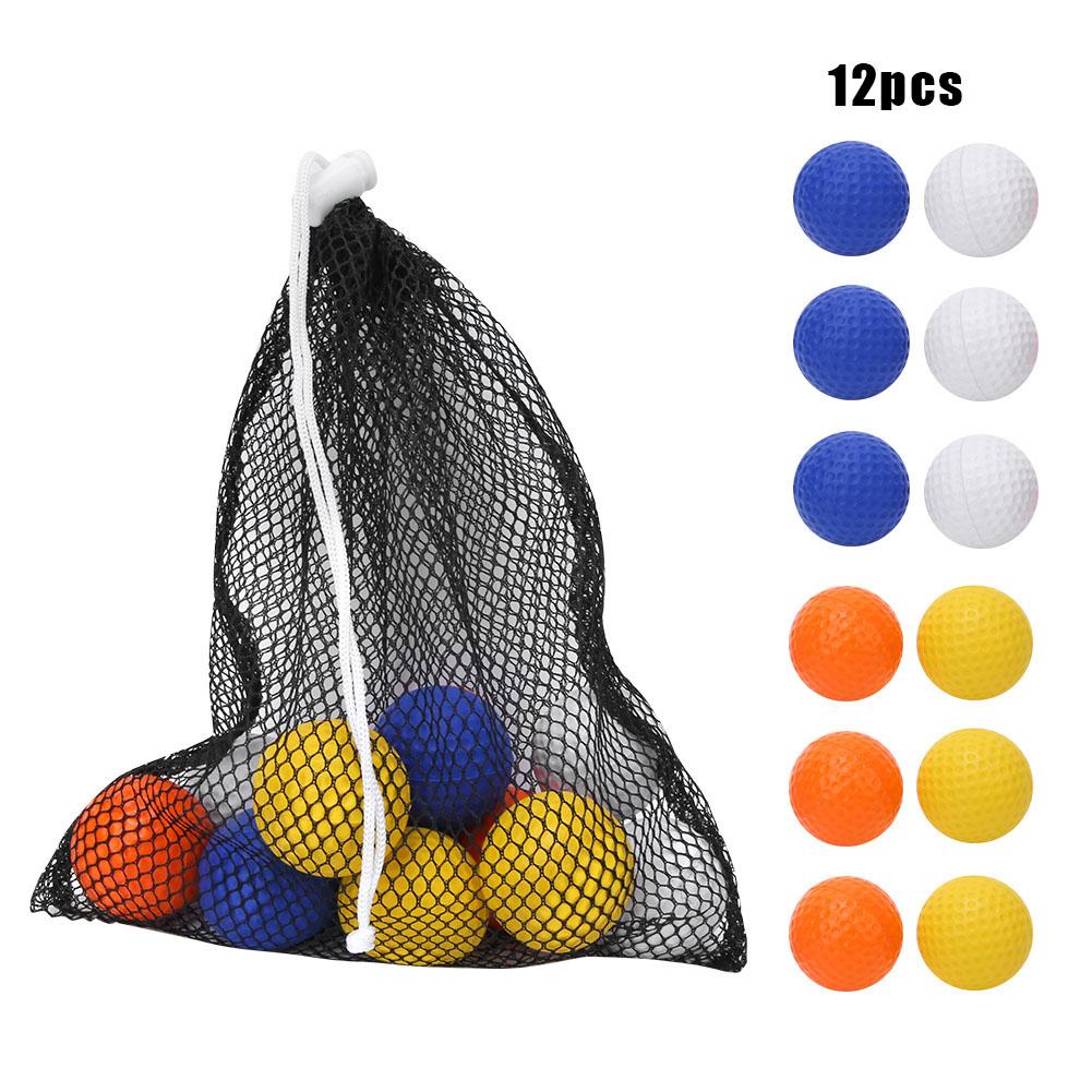 12 Stück PU Kinder Kinder Golfbälle Bunt Elastisch Golfbälle Set Training Übungszubehör