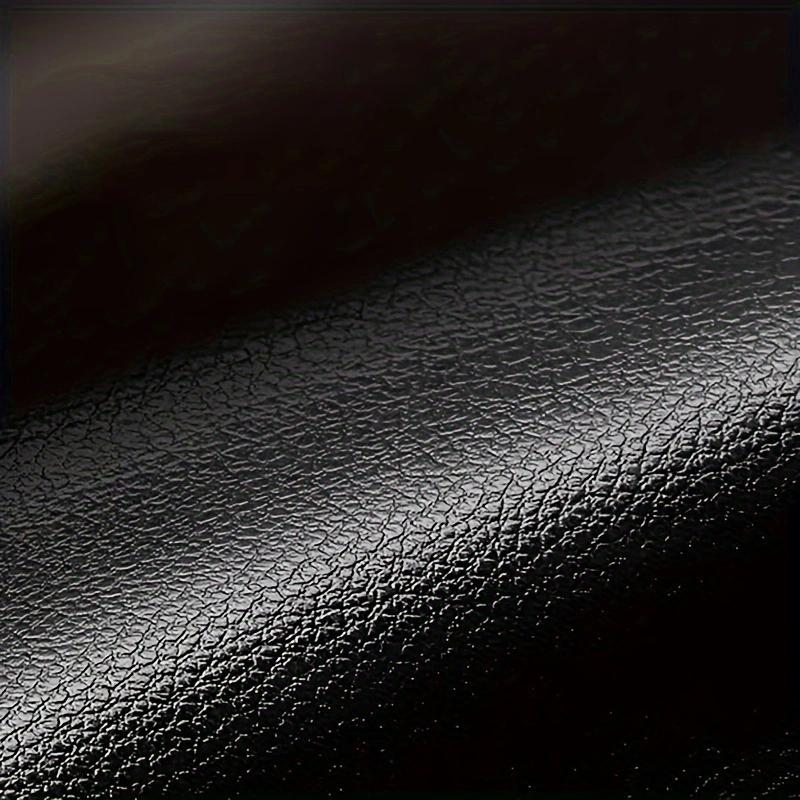 WTEMPO 1Pair Men's PU Cold-proof Windproof Full Finger Gloves Winter Outdoor Riding Cycling Fleece Thickened Black Touch Screen Gloves