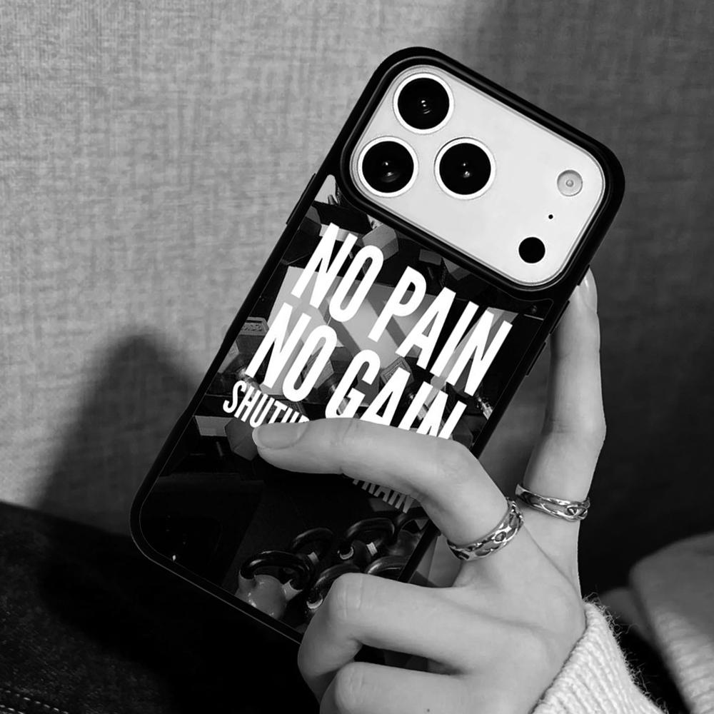Capa Case for iPhone 17 Air 16 Pro Max 15 Plus 11 13 Mini 14 12 Back Phone Cover Motivational Gym Fitness Quotes