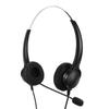 RJ9 Telephone Headset Corded Binaural Phone Headphone with Noise Cancelling Mic for Call Center Customer Service