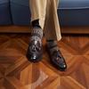 One-pedal leather shoes men's fringed lazy shoes loafers men's shoes