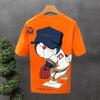 High-End Printed Men'S Short-Sleeved T-Shirt Half-Sleeved Summer Men'S Clothing Handsome Trendy Cartoon T-Shirt Top Summer