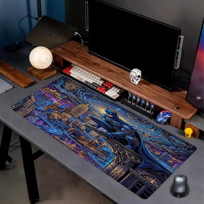 Batman Print Mouse Pad, Anti‑Slip Desktop Keyboard Mat, for PC Laptop Gaming Working Daily Use, Cool Festival Surprise Gift