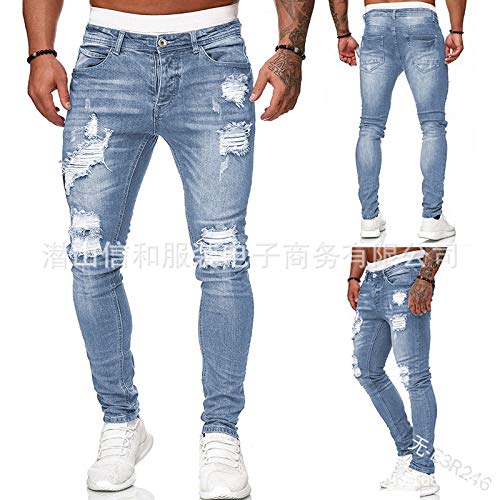 Petit de Français Used-Jeans, Herren Plus Size Denim-Hose, Gerade Serie, Slim Fit, Beliebte Marke, D-14 (Blau, 06 XXXL)