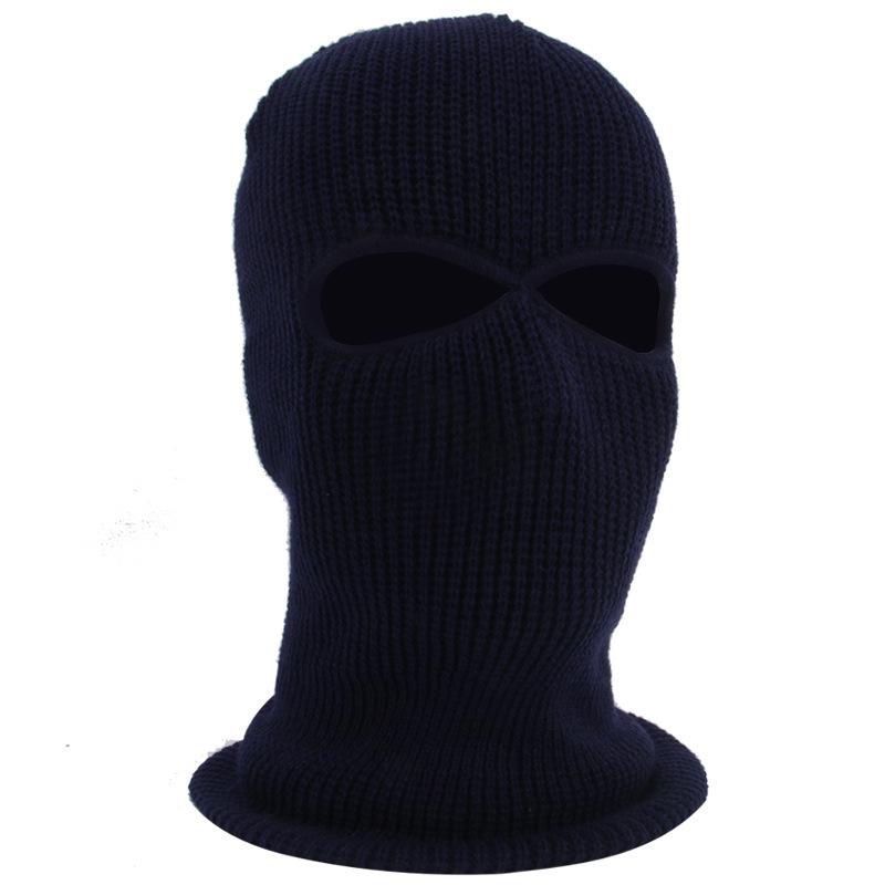 Herren Winter Ski- & Radsport Wollstrick Gesichtsmaske - Drei-Loch-Design