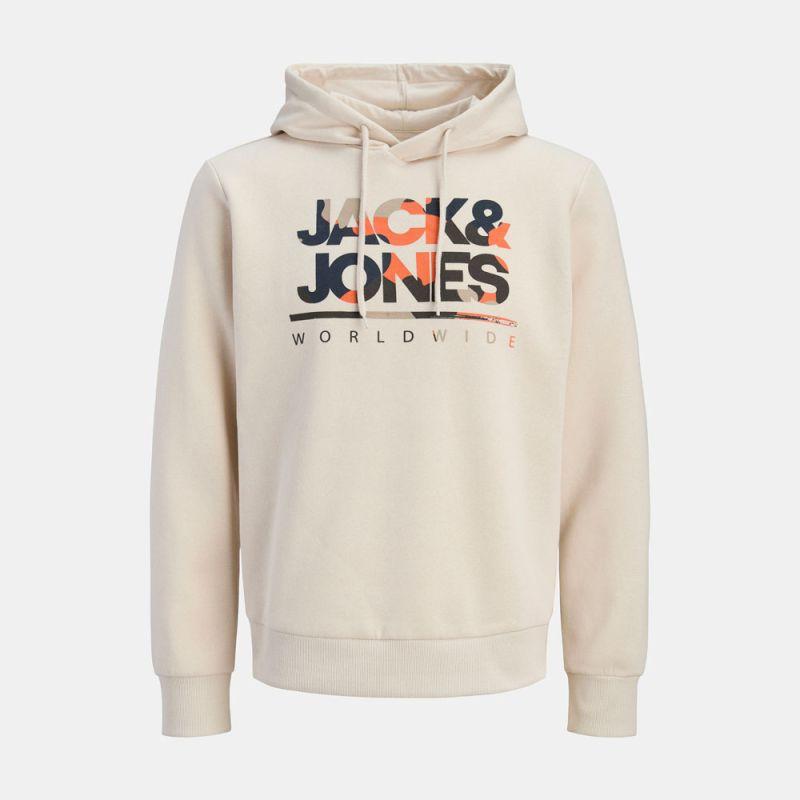 

Sweat avec capuche Luke regular imprimé logo Homme JACK & JONES L бежевый