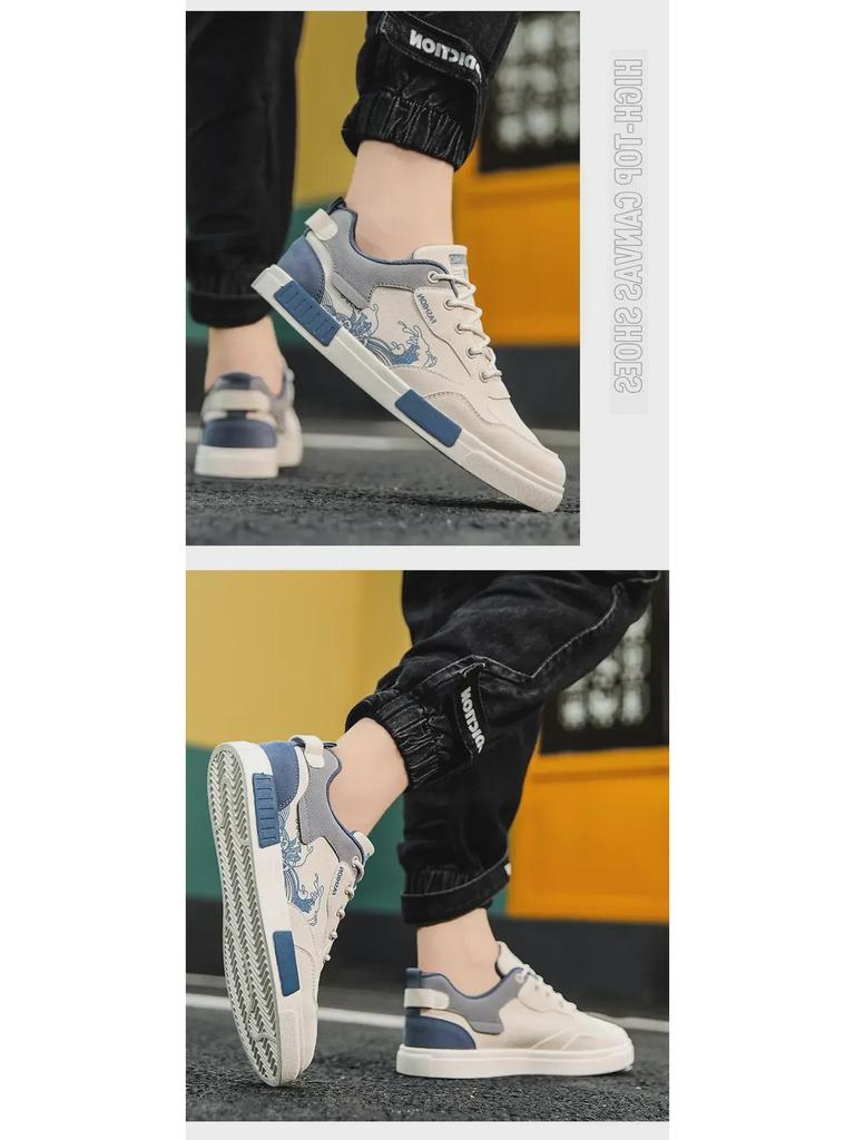 4647 Scarpe Casual da Uomo alla Moda Taglia Larga con Inserti in Camoscio - Calzature Sportive per Tutte le Stagioni