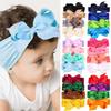 4pcs Baby Headbands 4.5inch Hair Bows with Elastic Soft Newborn Headbands for Baby Girls Turban Infant Kids Hair Accessories