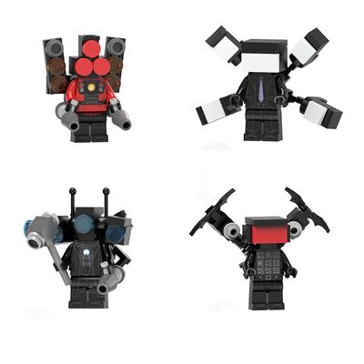 Skibidi Toilet Building Blocks Mini Doll Model Gift for Kids Birthday for Role Play