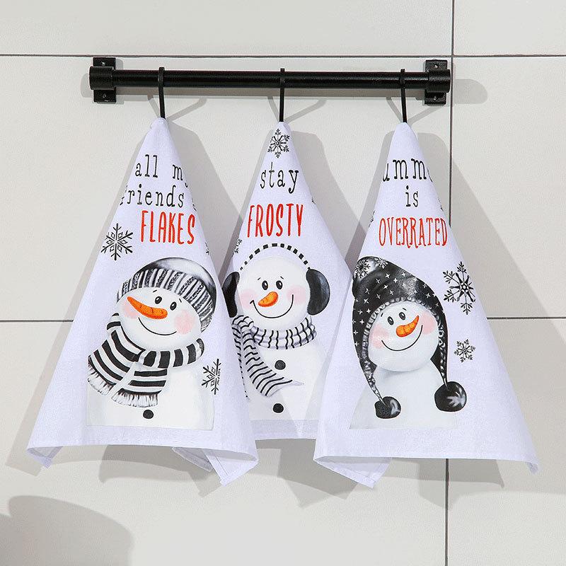 Crăciun Om de Zăpadă Șervețele de Mână Nu Lasă Scame Bucătărie Baie Prosop de Mână Prosop Prosop de Vase
