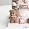 Medvědí Toppery na dort Koule Dekorace na dort s písmeny BABY pro Baby Shower Medvědí tématické Narozeninové párty potřeby (Dívka)