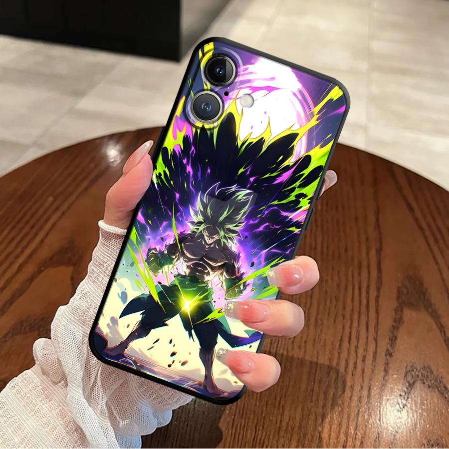 Black Soft Phone Cover Case for iPhone 13 12 11 17 Pro Max 15 16 14 Plus XS Max 7 8 XR 17Air Cartoon Dragon Ball Goku
