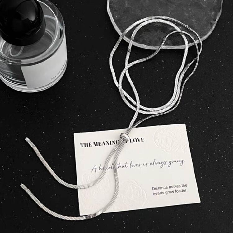 Zeitgenössische Edelstahl-Halskette mit verstellbarer Länge Choker-Halsketten