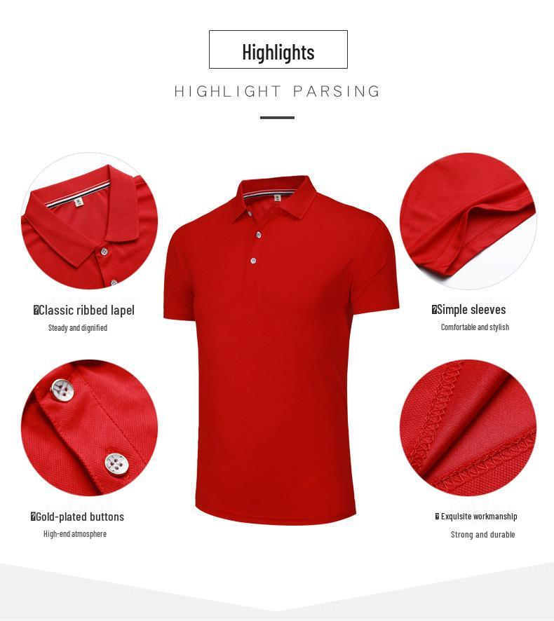 Sports Quick-Dry Short-Sleeve Polo for Coach and Group Uniforms