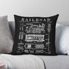Eisenbahn Dampflokomotive Patent Kissenbezug Polyester Leinen Samt Kreativ Reißverschluss Dekorative Sofa Kissenhülle