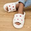 spot new women's casual open-toed fluffy slippers fashion home small love four-season slippers