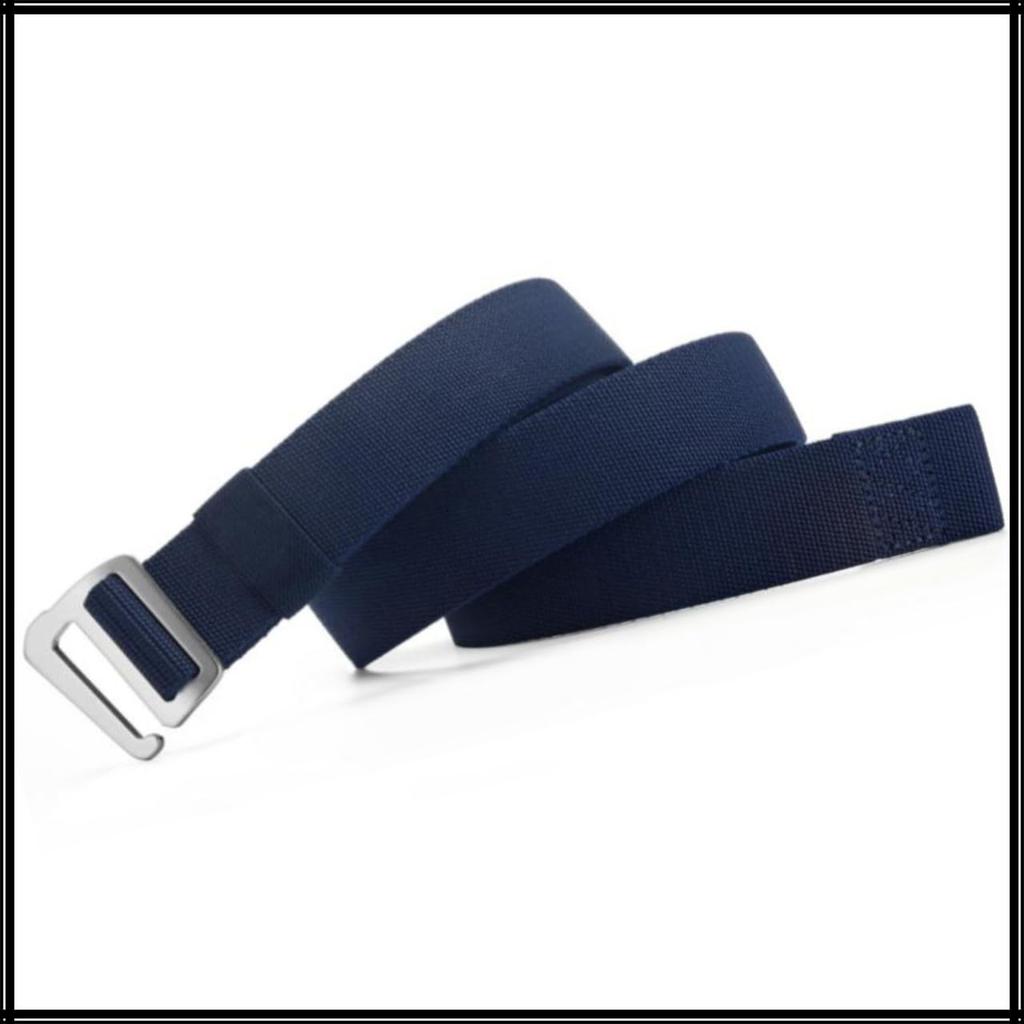 [White Fang] Outdoor Nylon Elastic Durable Belt with Aluminum Buckle Fashion Men's BTA253 (Navy)