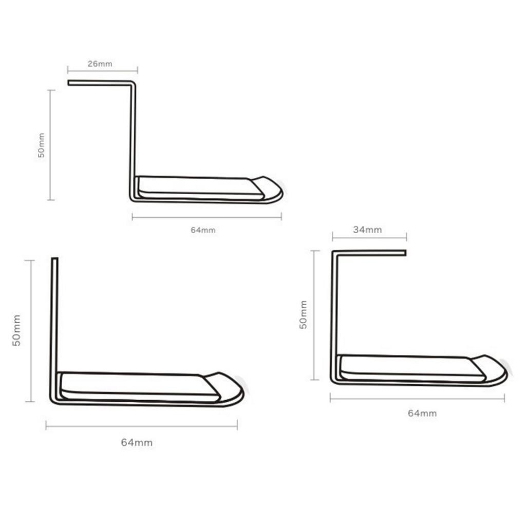 Headphone Hanger with Soft Rubber Padding and Raised Edges for Secure Home Office and School Storage