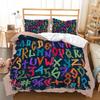 Letter Series Personalized Lines Simple 3D Quilt Set Three-Piece Digital Set Four-Piece Set