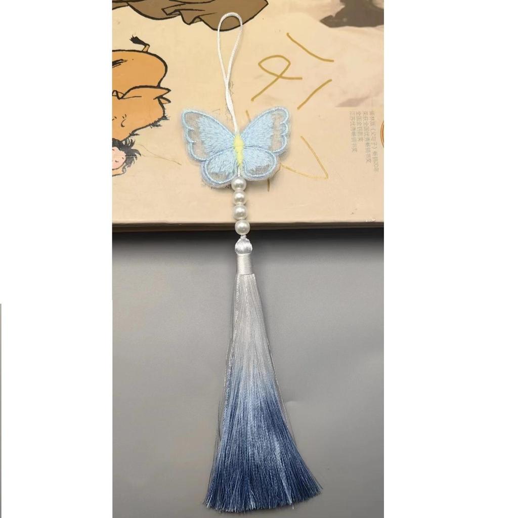 Chińskie klasyczne frędzle delikatny styl etniczny kwiat metalowa rama wisiorki DIY ozdoby rękodzielnicze breloczek dekoracja