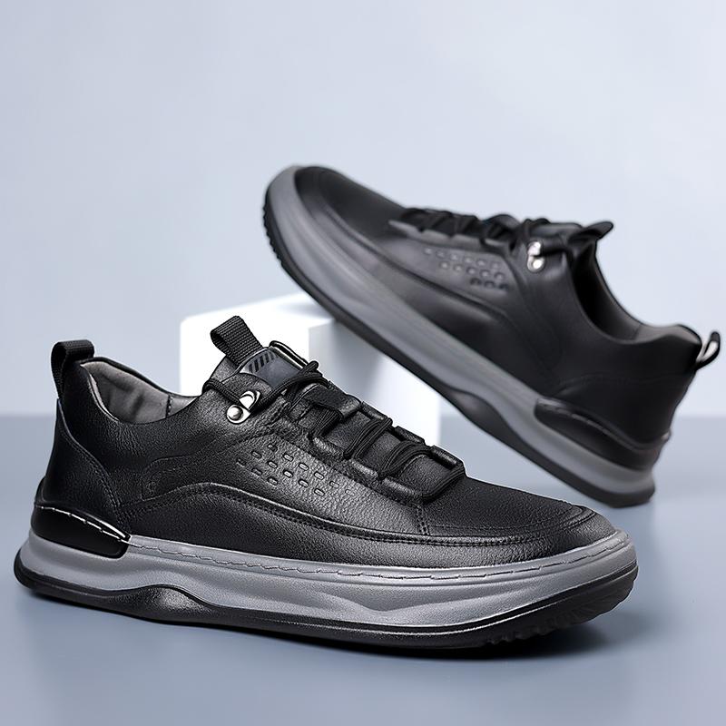 New Arrival Leather Sneakers Leisure Walk Men's Outdoor Shoes Soft Soled Casual Hiking Shoes Anti-skid Mountaineering Footwear