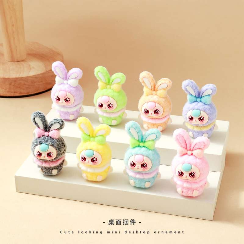 

Mini Dora Blind Box Flocking Capybara Doll Model Cute Cartoon Figures Desktop Ornaments Creative Christmas Gift Party Favors Random 1PC