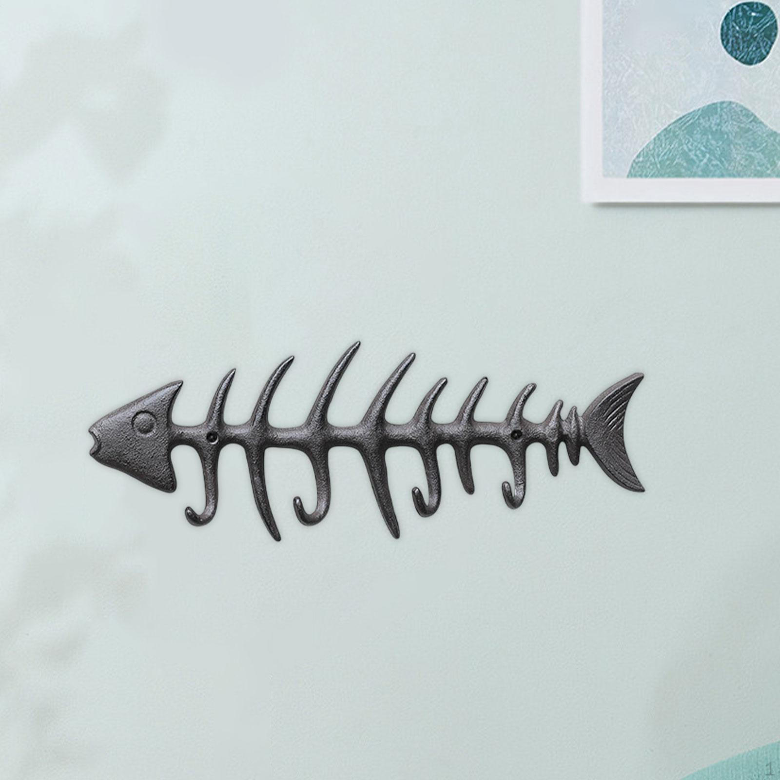 

Вешалка для полотенец, вешалка для одежды в форме рыбьих костей, металлический крючок для хранения одежды, органайзер для газона 32.5cmx15cmx5cm