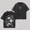 Fushiguro Toji Jujutsu Kaisen T-Shirt Anime Y2k Vintage Gewaschenes Oversized T-Shirt Herrenbekleidung Kurzarm Baumwoll Tops