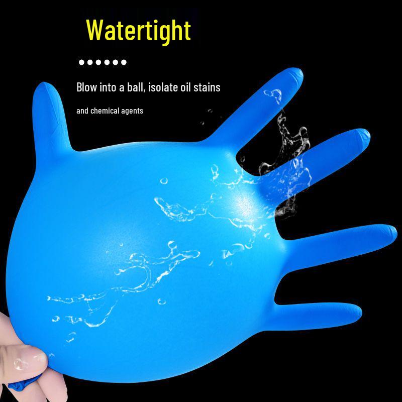 Thickened Waterproof Latex Rubber Disposable Gloves for Kitchen, Baking, Beauty, and Household Use with Elastic Band