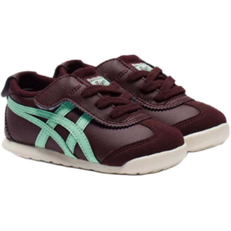 ONITSUKA TIGER Mexico 66 Trendy Sports Non-Slip Wear-Resistant Low-Top Casual Shoes Baby Sneaker Deep-Red Blue 1184A074-500