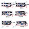 2Pcs Premium Fender Side Badge Emblem for BMW M Power X1 X2 X3 X4 X5 X6 Glossy Black Sticker Logo 6.8cm 8.4cm Car Styling Decor