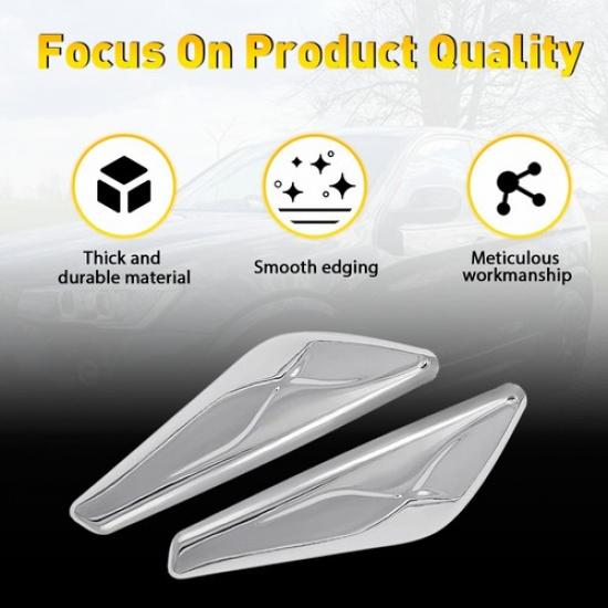 A Fender Pair Finisher Front Trim Chrome Left Side Right For BMW X3 X4 F25 F26