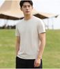 Summer Casual Lyocell Round Neck T-Shirt - Breathable Short Sleeve Base Layer