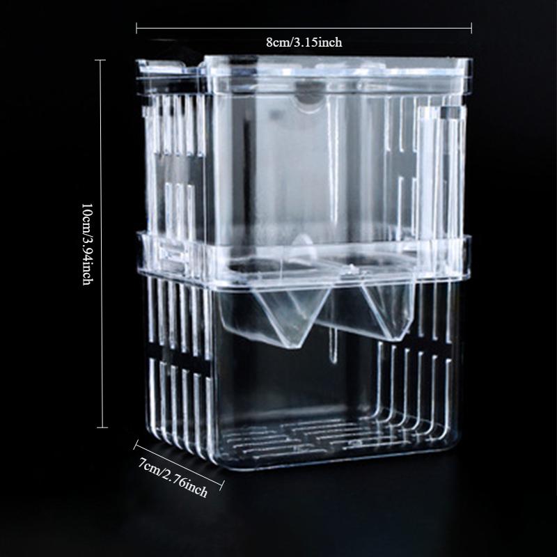 Fish Tank Incubator Fish Isolation, Ornamental Shrimp Small Fish Incubator Aquarium Oxygen Flushing Durable Breeding Box