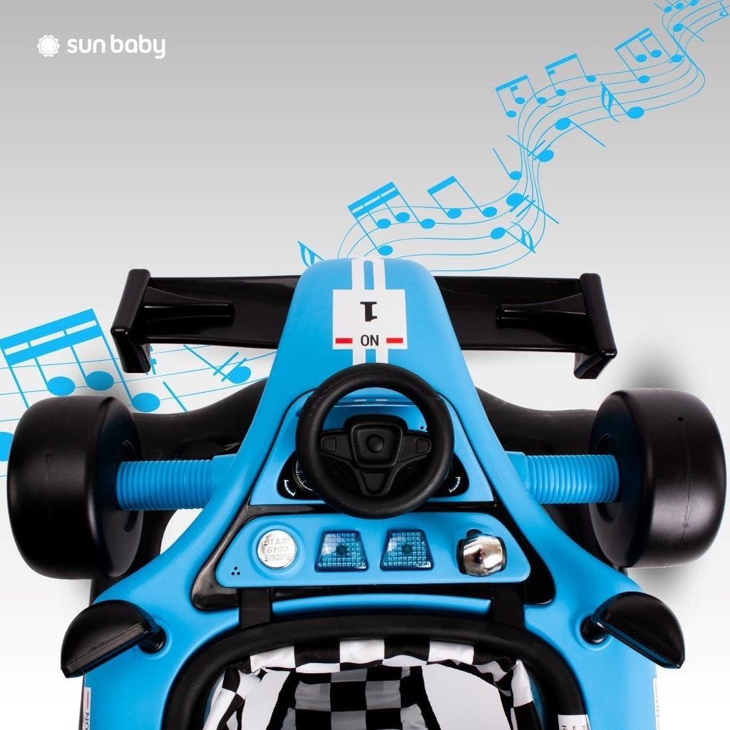 Interactive Walker Ride-on Pusher Racing Car Formula 1 3in1 Blue